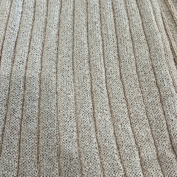 Jess Crum x Hazel & Olive Beige Ribbed Knit Sweater Tank Midi Dress New - Picture 6 of 8